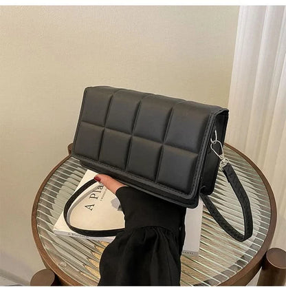 Minimalist Square PU Leather Handbag - Compact Crossbody & Top-Handle, Lightweight
