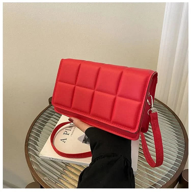 Minimalist Square PU Leather Handbag - Compact Crossbody & Top-Handle, Lightweight