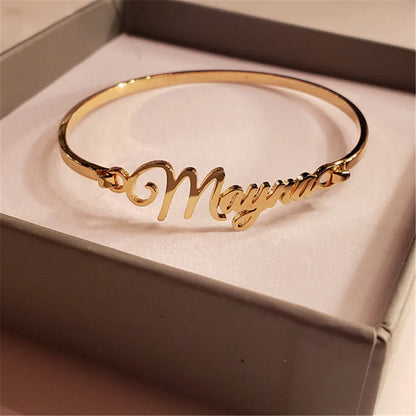 Custom name cuff bracelet — main view
