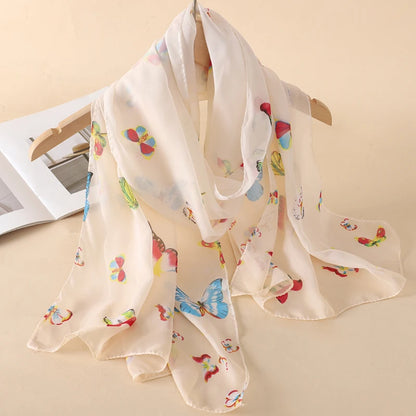 Lightweight Chiffon Scarf — Versatile Printed Shawl & Wrap, Breathable Travel Accessory