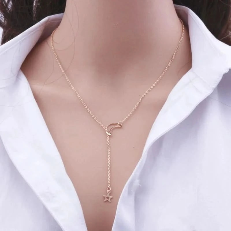 Moon and star lariat close-up