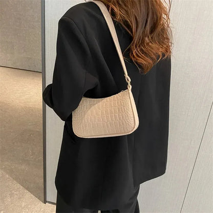 Luxury Felt Crescent Tote Bag — Elegant Square Crescent Handbag, Lightweight Modern Fashion Accessory