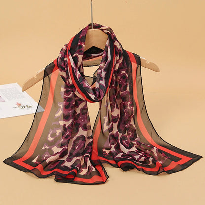 Lightweight Chiffon Scarf — Versatile Printed Shawl & Wrap, Breathable Travel Accessory