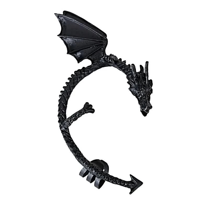 Gothic Dragon Clip Ear Cuff - Punk Rock Zinc Alloy Unisex No-Piercing Earring