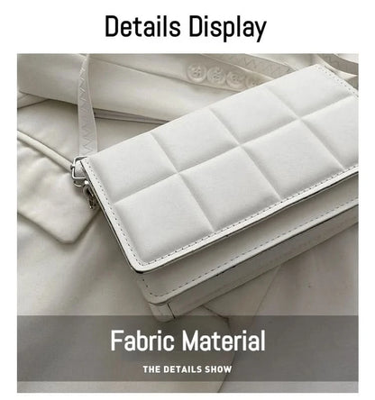 Square handbag back view with strap