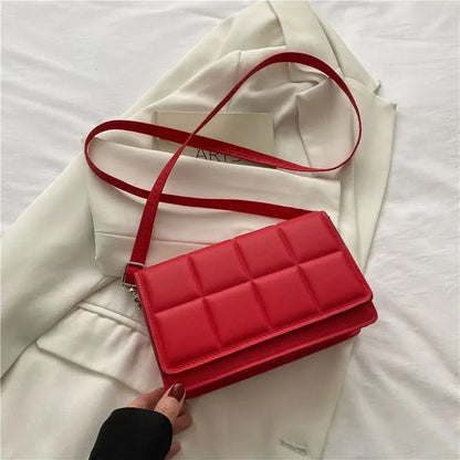 Minimalist Square PU Leather Handbag - Compact Crossbody & Top-Handle, Lightweight