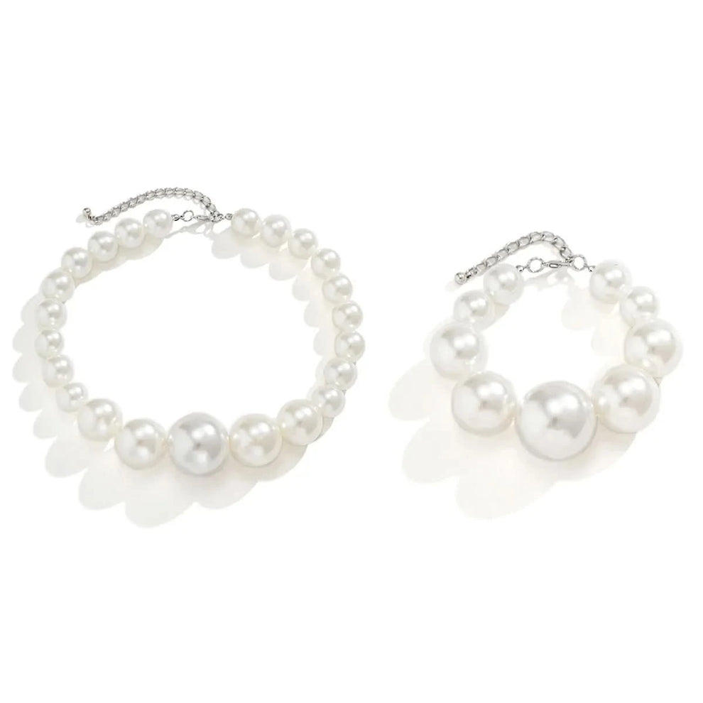 Pearl choker and bracelet set full overview