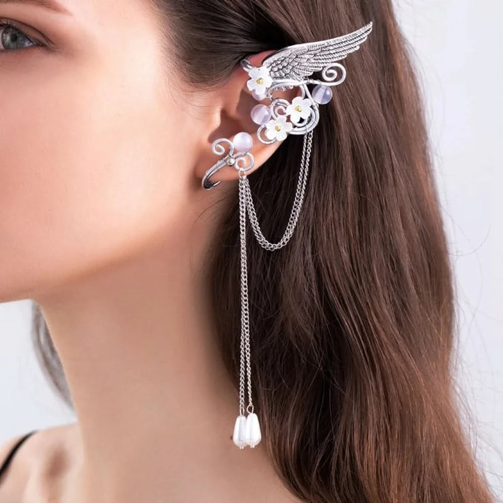 Elf ear cuff close-up showing irregular shape