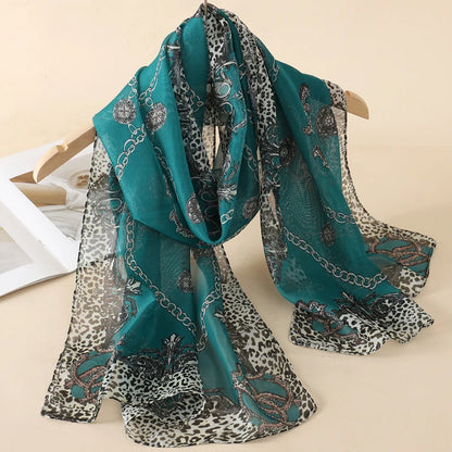 Lightweight Chiffon Scarf — Versatile Printed Shawl & Wrap, Breathable Travel Accessory