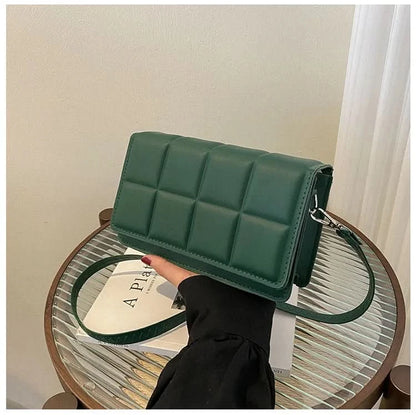 Minimalist Square PU Leather Handbag - Compact Crossbody & Top-Handle, Lightweight