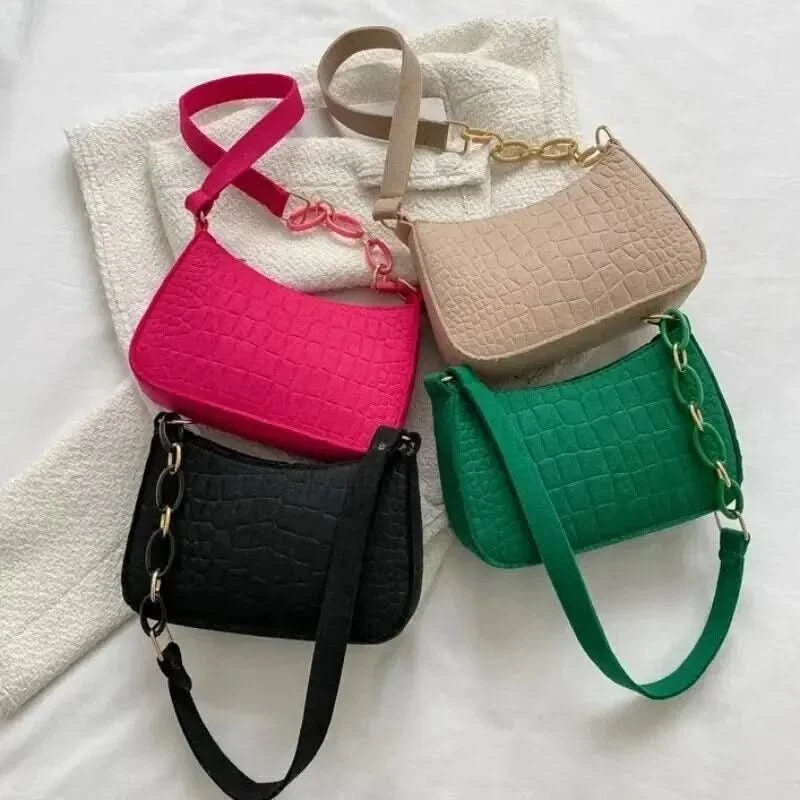 Luxury felt crescent tote bag — main view