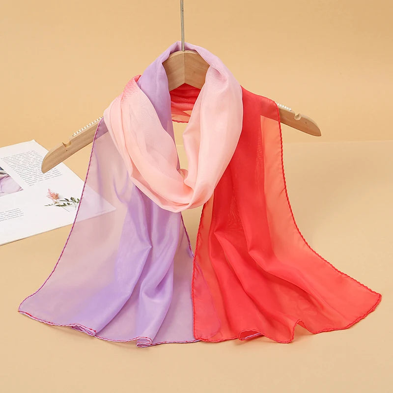 Lightweight Chiffon Scarf — Versatile Printed Shawl & Wrap, Breathable Travel Accessory