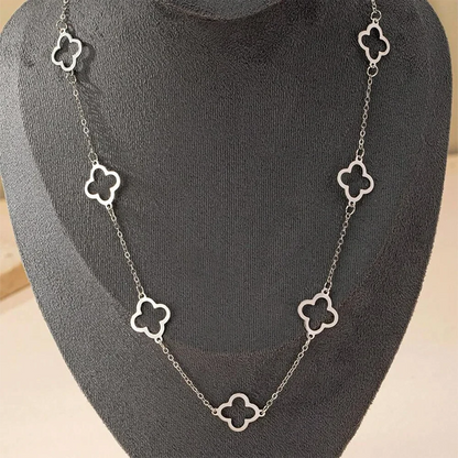 Clover charm chain detail close-up