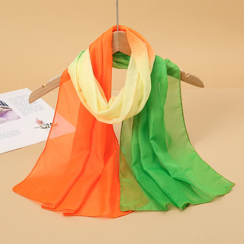 Lightweight Chiffon Scarf — Versatile Printed Shawl & Wrap, Breathable Travel Accessory