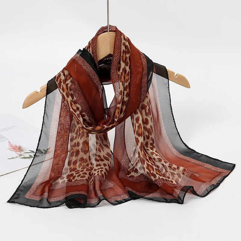 Lightweight Chiffon Scarf — Versatile Printed Shawl & Wrap, Breathable Travel Accessory