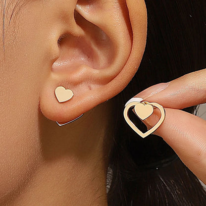 Geometric studs minimalist daily wear