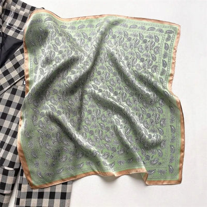 100% Real Silk Square Scarf (53cm) - Luxury Printed Multi-Style Accessory