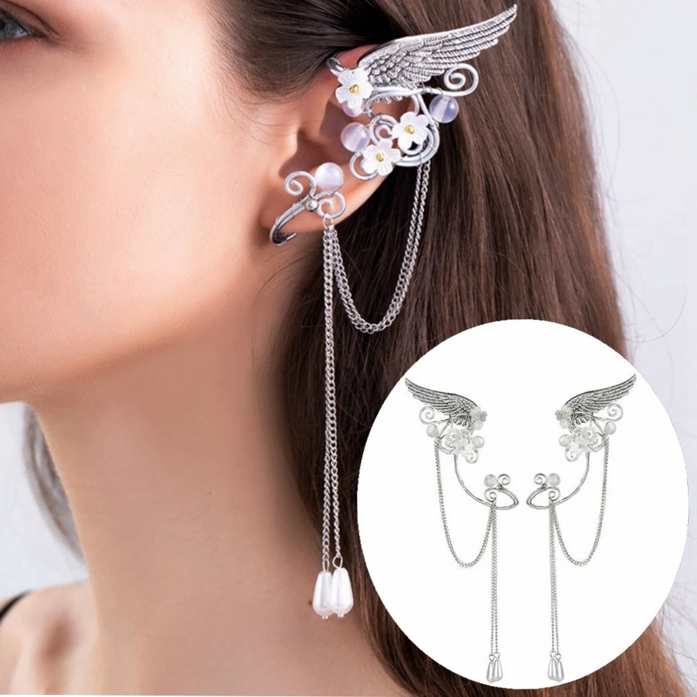 Classic Elf Ear Cuffs | Irregular Zinc Alloy Fantasy Ear Wraps No Piercing Required