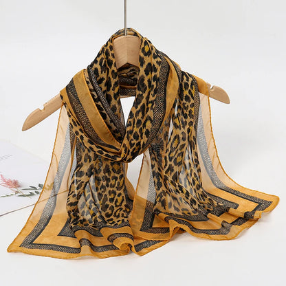 Lightweight Chiffon Scarf — Versatile Printed Shawl & Wrap, Breathable Travel Accessory