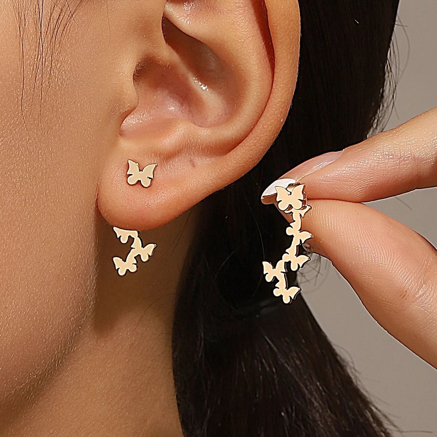 Minimalist Stud Earrings - Modern Open-Frame 2cm Geometric Everyday Jewelry