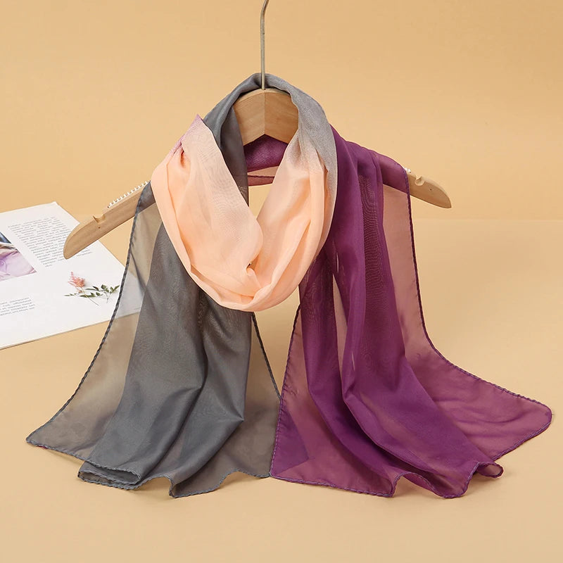 Lightweight Chiffon Scarf — Versatile Printed Shawl & Wrap, Breathable Travel Accessory