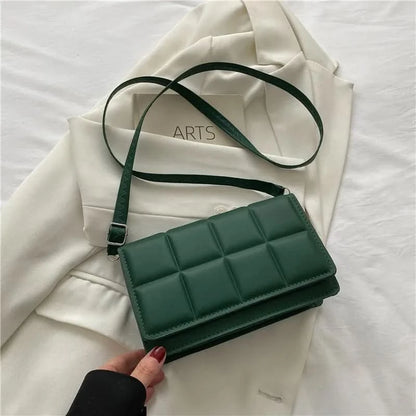 Minimalist Square PU Leather Handbag - Compact Crossbody & Top-Handle, Lightweight
