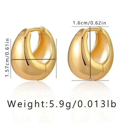 Hoop earrings size variation medium