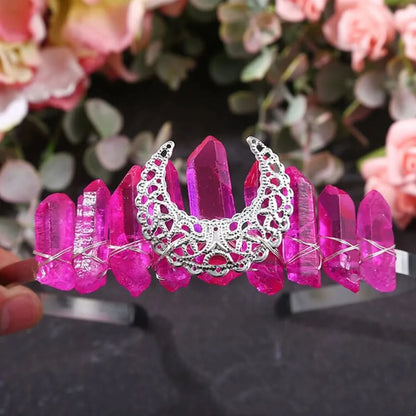 Moon crystal tiara side profile