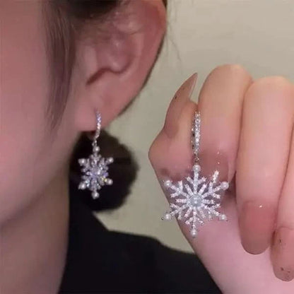 Leaf Ear Cuff Studs - Sparkling Cubic Zirconia, Silver-Tone Lightweight Earrings