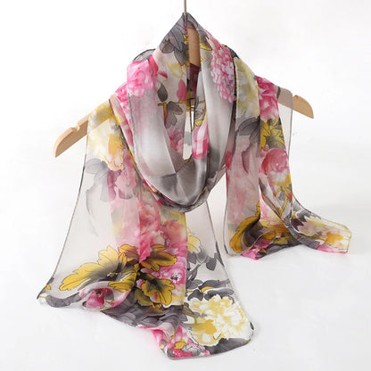 Lightweight Chiffon Scarf — Versatile Printed Shawl & Wrap, Breathable Travel Accessory