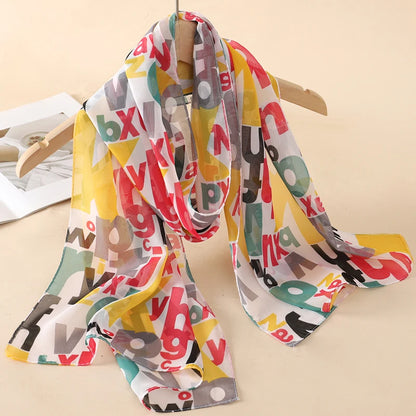 Lightweight Chiffon Scarf — Versatile Printed Shawl & Wrap, Breathable Travel Accessory