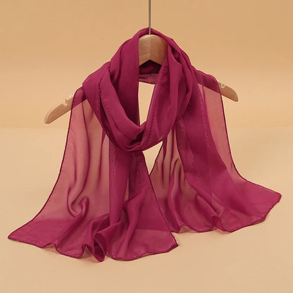 Lightweight Chiffon Scarf — Versatile Printed Shawl & Wrap, Breathable Travel Accessory