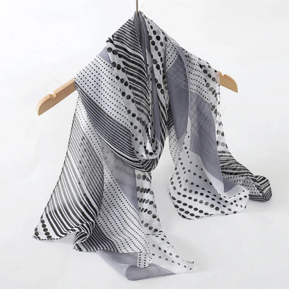 Lightweight Chiffon Scarf — Versatile Printed Shawl & Wrap, Breathable Travel Accessory