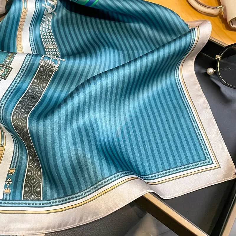 Silk scarf detail showing silk texture
