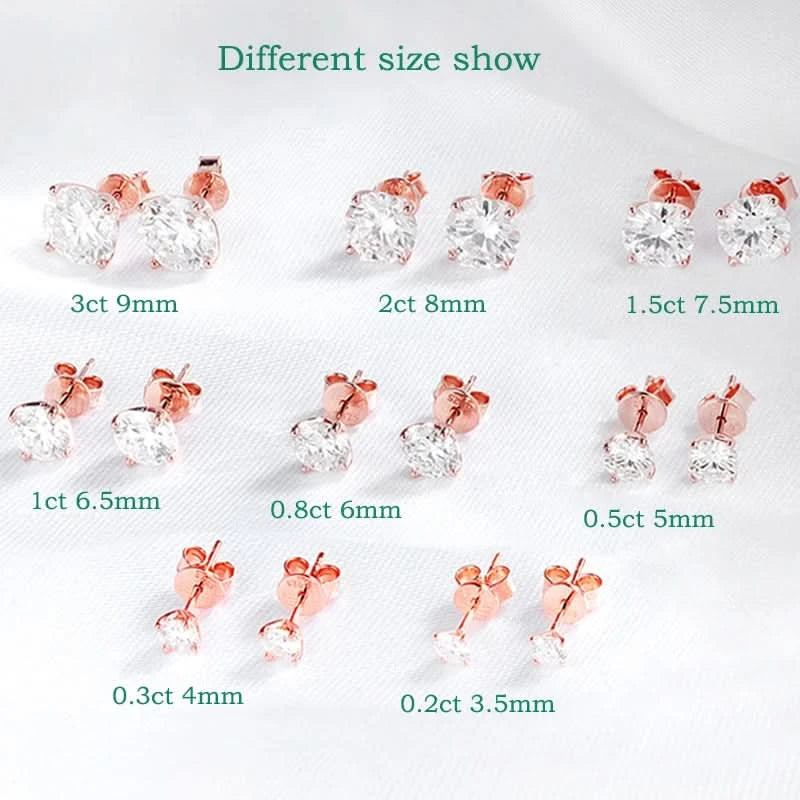 Moissanite stud earrings 0.5CT size