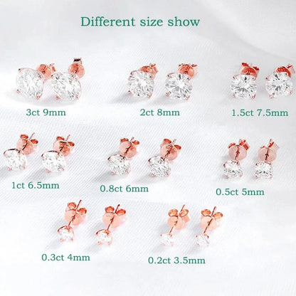 Moissanite stud earrings 0.5CT size