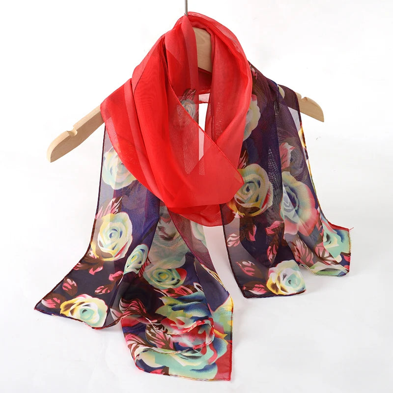 Lightweight Chiffon Scarf — Versatile Printed Shawl & Wrap, Breathable Travel Accessory
