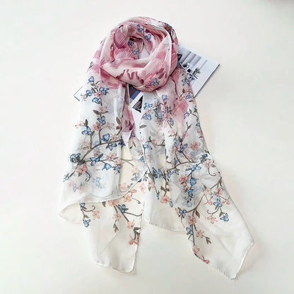 Lightweight Chiffon Scarf — Versatile Printed Shawl & Wrap, Breathable Travel Accessory
