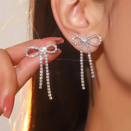Leaf Ear Cuff Studs - Sparkling Cubic Zirconia, Silver-Tone Lightweight Earrings