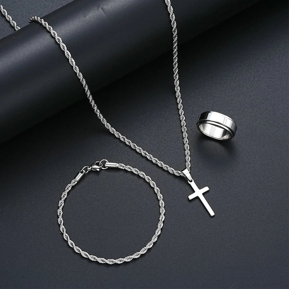 Cross necklace pendant detail