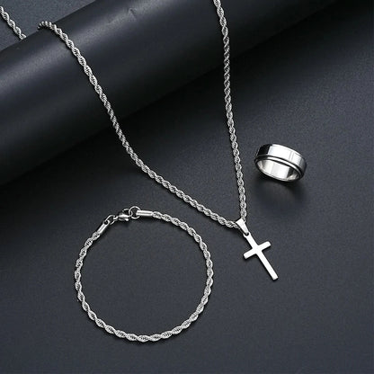 Cross necklace pendant detail