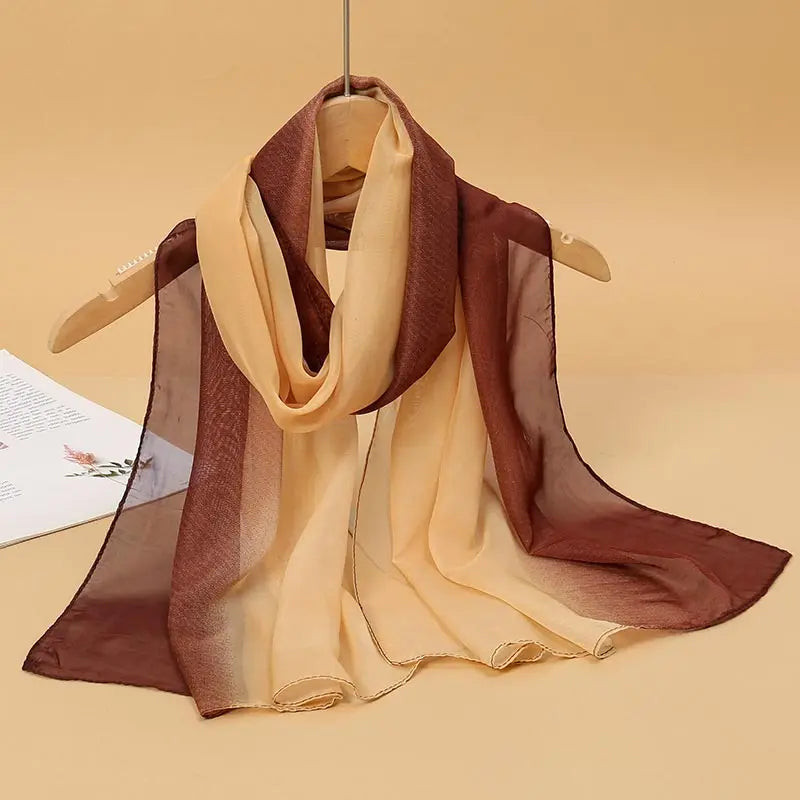 Lightweight Chiffon Scarf — Versatile Printed Shawl & Wrap, Breathable Travel Accessory