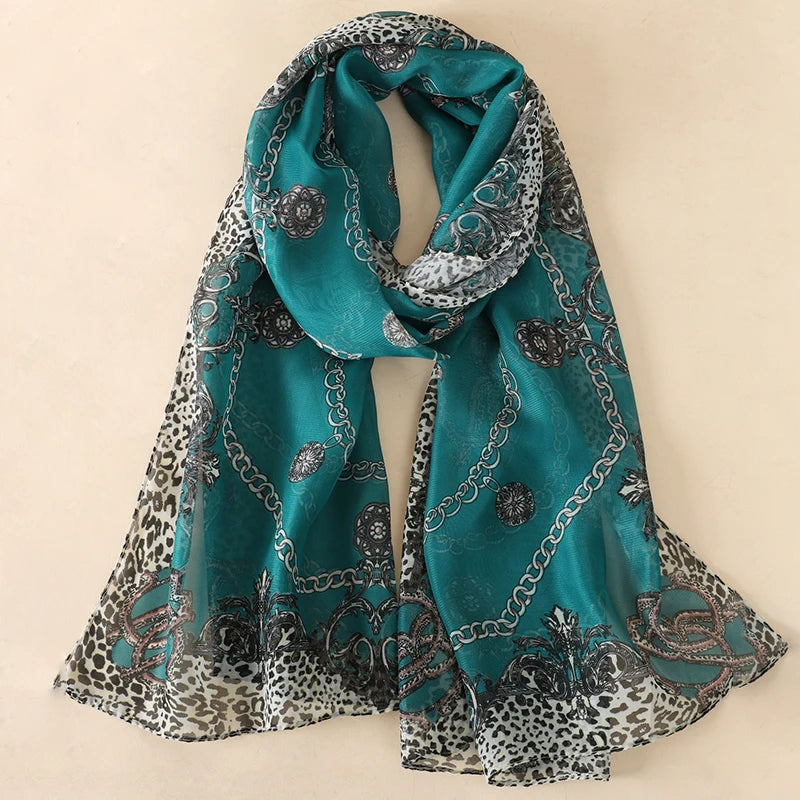 Lightweight Chiffon Scarf — Versatile Printed Shawl & Wrap, Breathable Travel Accessory