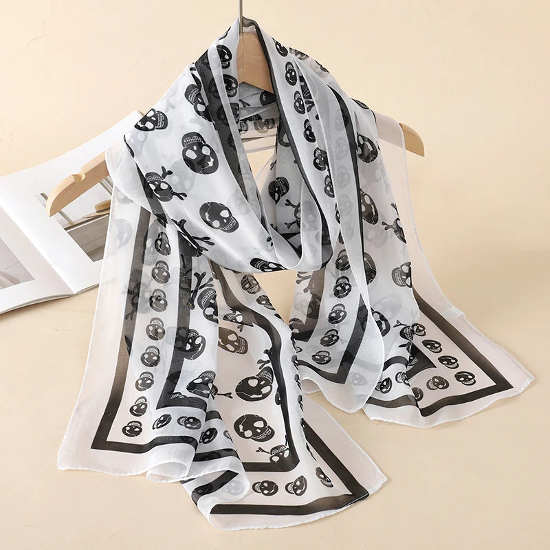 Lightweight Chiffon Scarf — Versatile Printed Shawl & Wrap, Breathable Travel Accessory