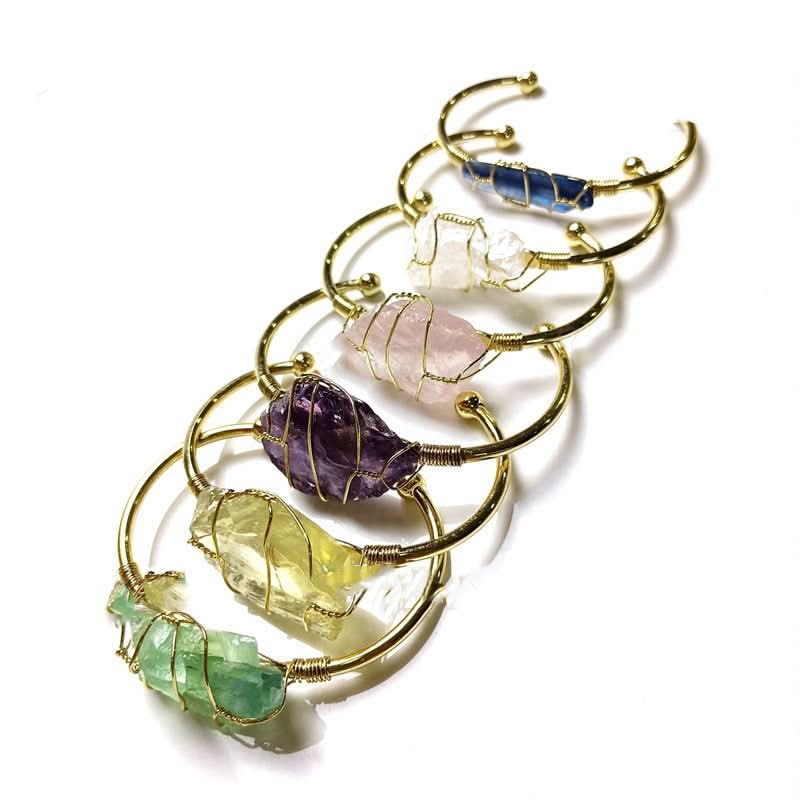Raw crystal cuff lookbook styling